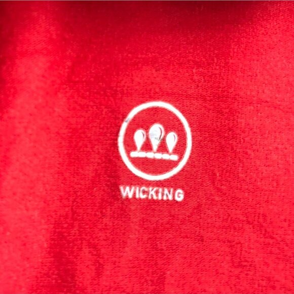 Polo Golf Ralph Lauren Mens Activewear Top Large Red Quarter Zip Long Sleeve - Picture 10 of 16